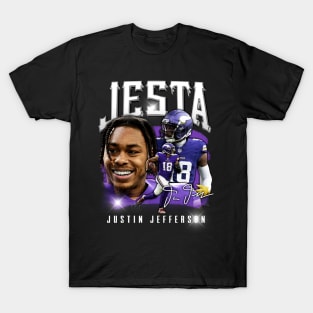 VINTAGE FOOTBALL 90S JUSTIN JEFFERSON LOVER BOOTLEG T-Shirt